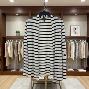 41 Hawthorn Black and White Striped Cardigan